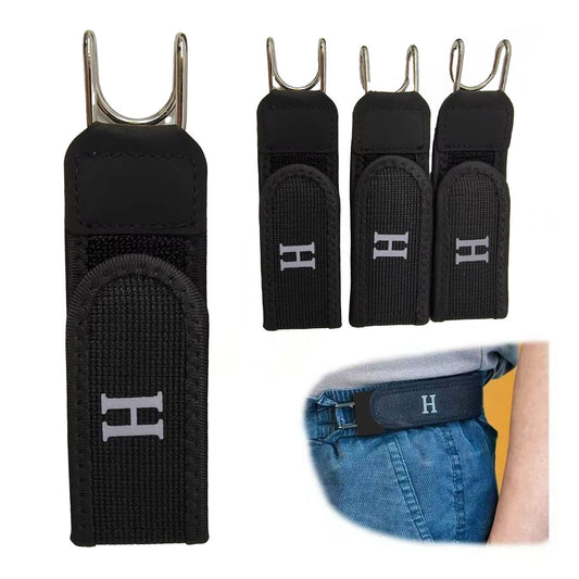 Adjustable Elastic Waist Belt with Metal Hook