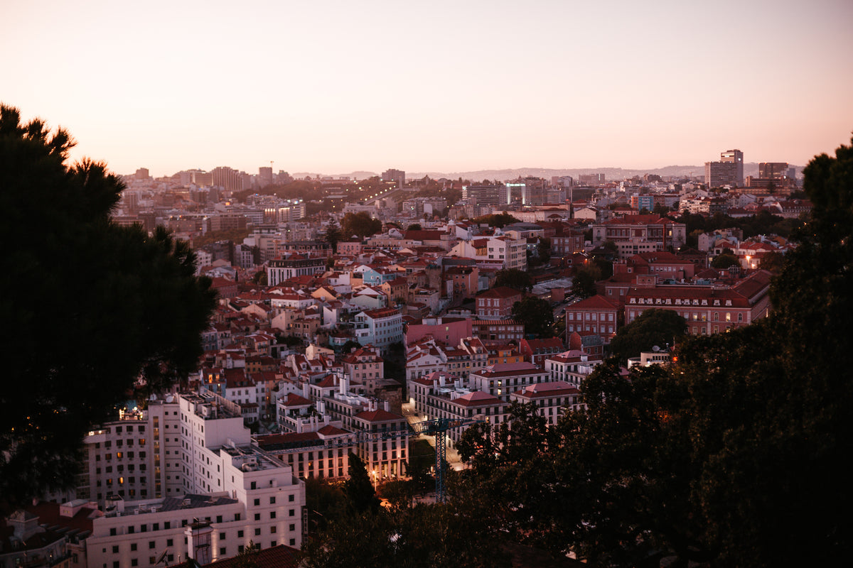 Lisbon skyline at sunset — European trips use case